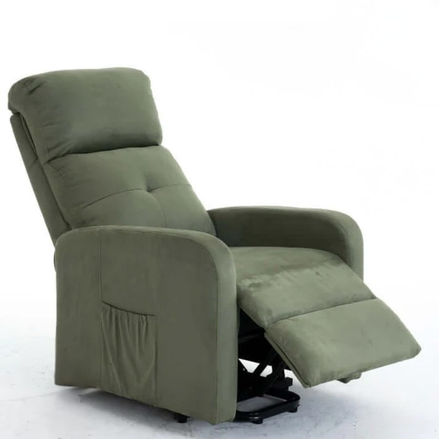 Fauteuil Releveur Premium - 4 Moteurs - Olive - Modèle Harmonie