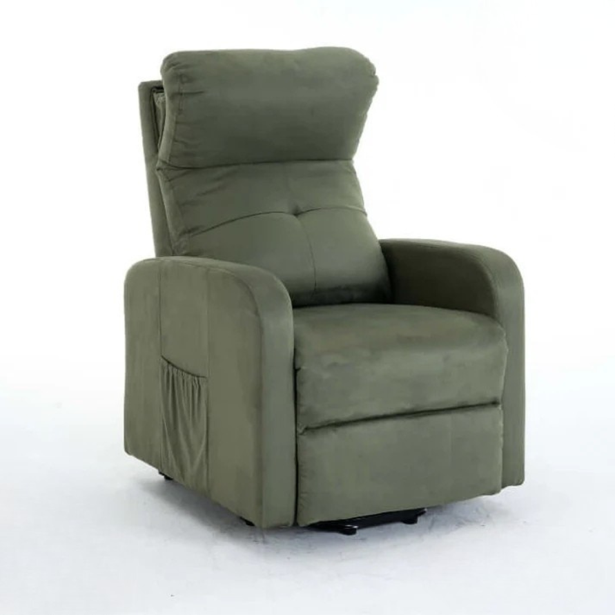 Fauteuil Releveur Premium - 4 Moteurs - Olive - Modèle Harmonie
