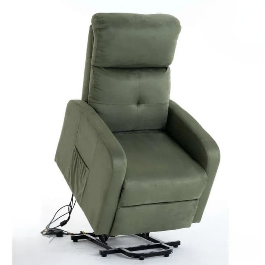 Fauteuil Releveur Premium - 4 Moteurs - Olive - Modèle Harmonie