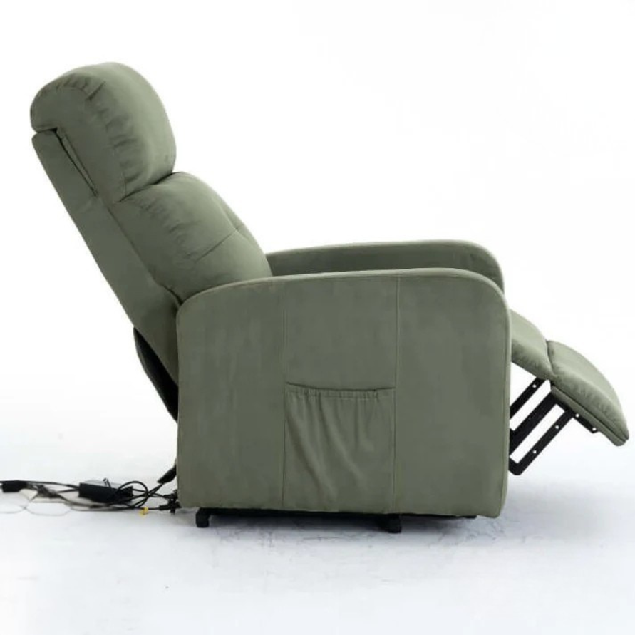Fauteuil Releveur Premium - 4 Moteurs - Olive - Modèle Harmonie