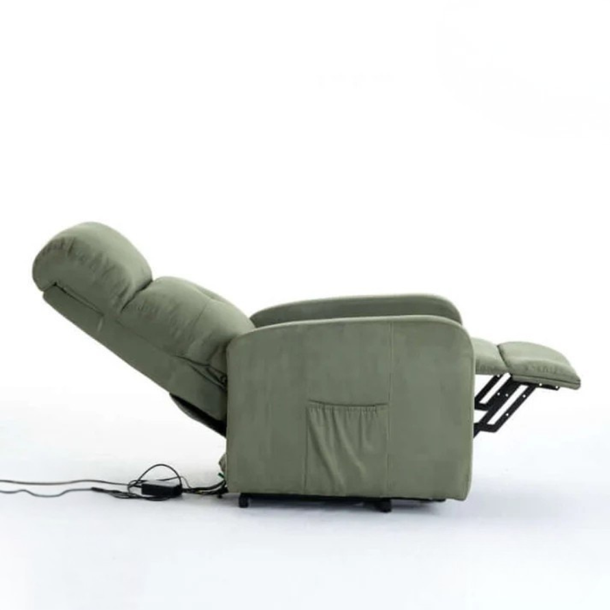 Fauteuil Releveur Premium - 4 Moteurs - Olive - Modèle Harmonie