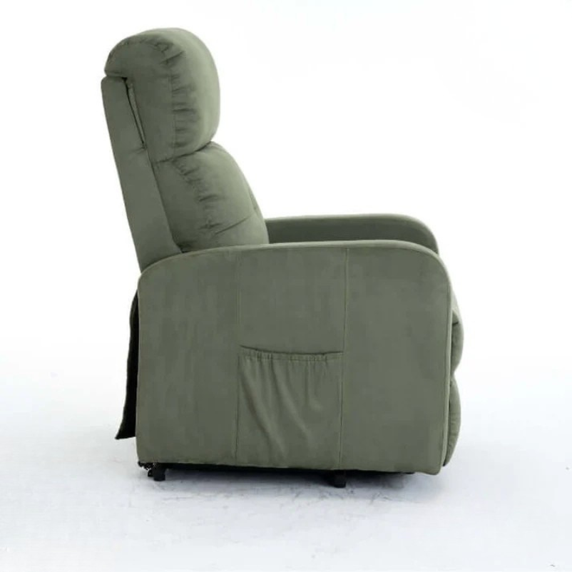 Fauteuil Releveur Premium - 4 Moteurs - Olive - Modèle Harmonie
