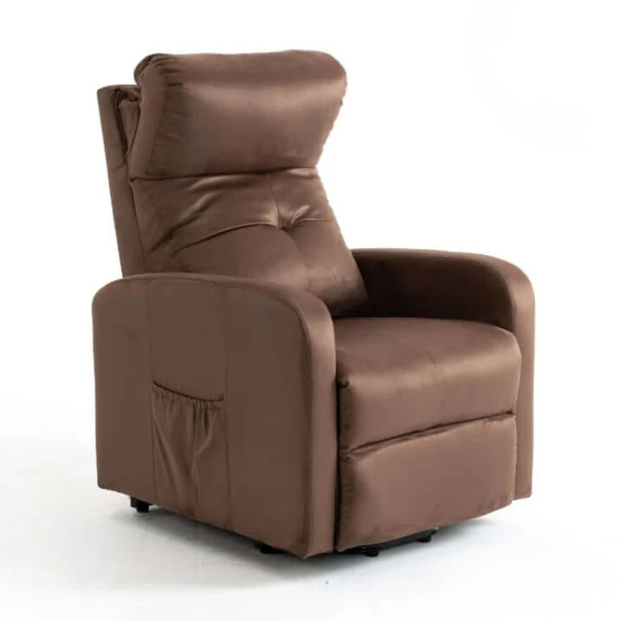 Fauteuil Releveur Premium - 4 Moteurs - Chocolat - Modèle Harmonie