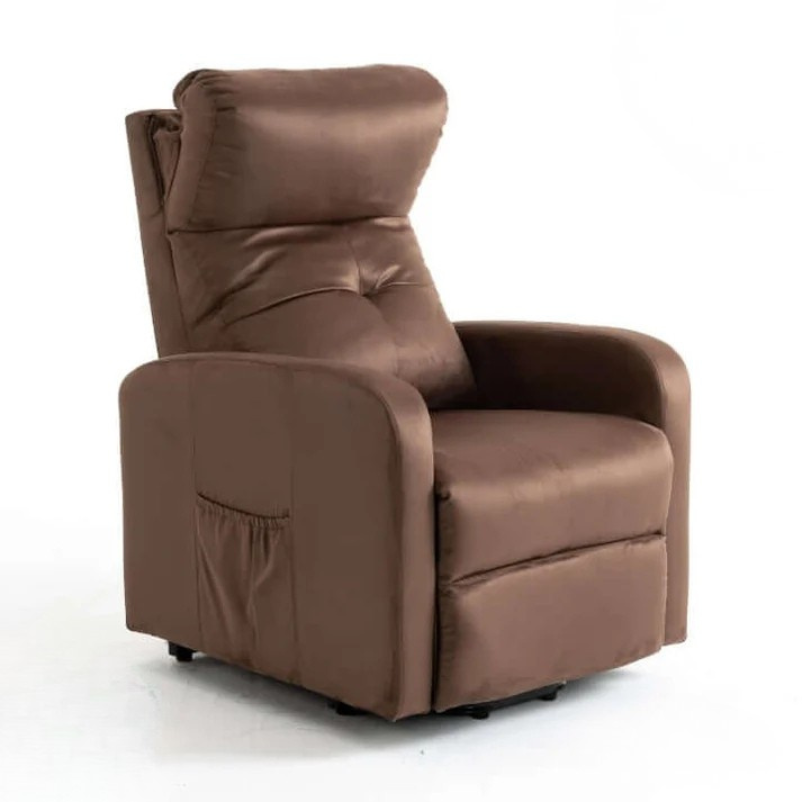 Fauteuil Releveur Premium - 4 Moteurs - Chocolat - Modèle Harmonie