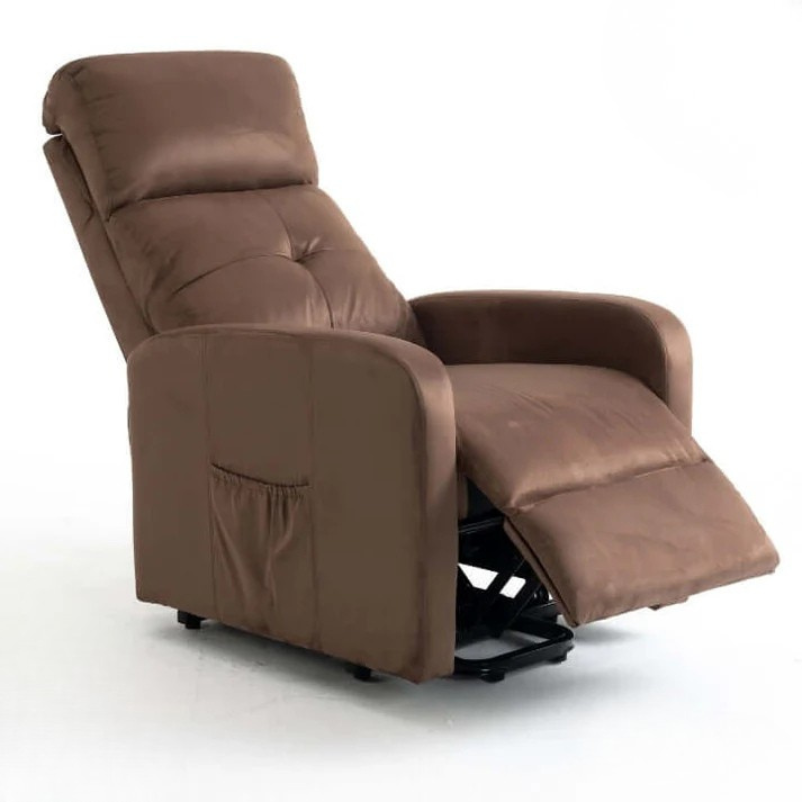 Fauteuil Releveur Premium - 4 Moteurs - Chocolat - Modèle Harmonie