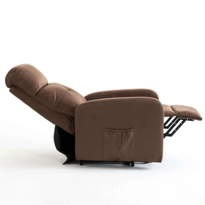 Fauteuil Releveur Premium - 4 Moteurs - Chocolat - Modèle Harmonie