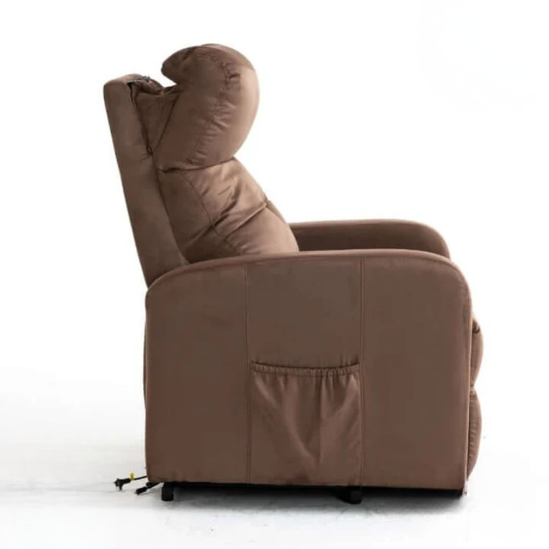 Fauteuil Releveur Premium - 4 Moteurs - Chocolat - Modèle Harmonie
