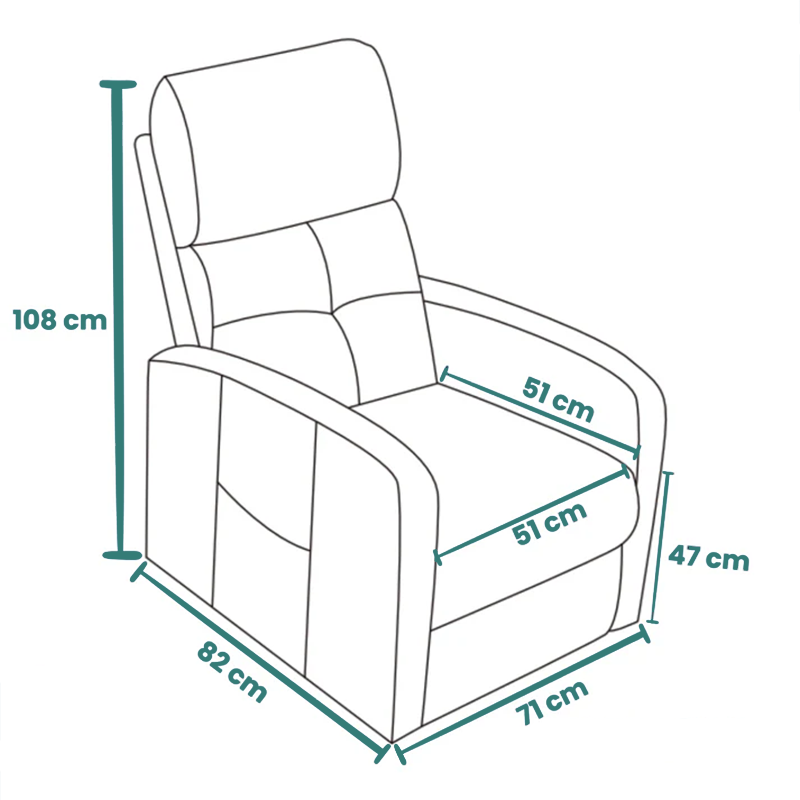 Fauteuil Releveur Premium - 4 Moteurs - Chocolat - Modèle Harmonie