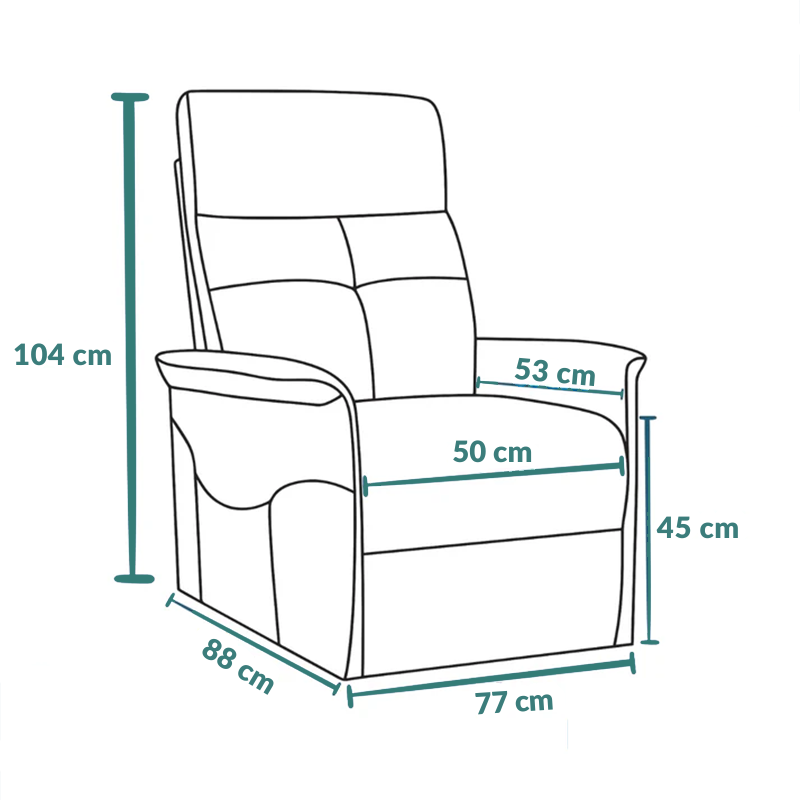 Fauteuil Releveur Premium - 2 Moteurs - Anthracite - Modèle Plénitude