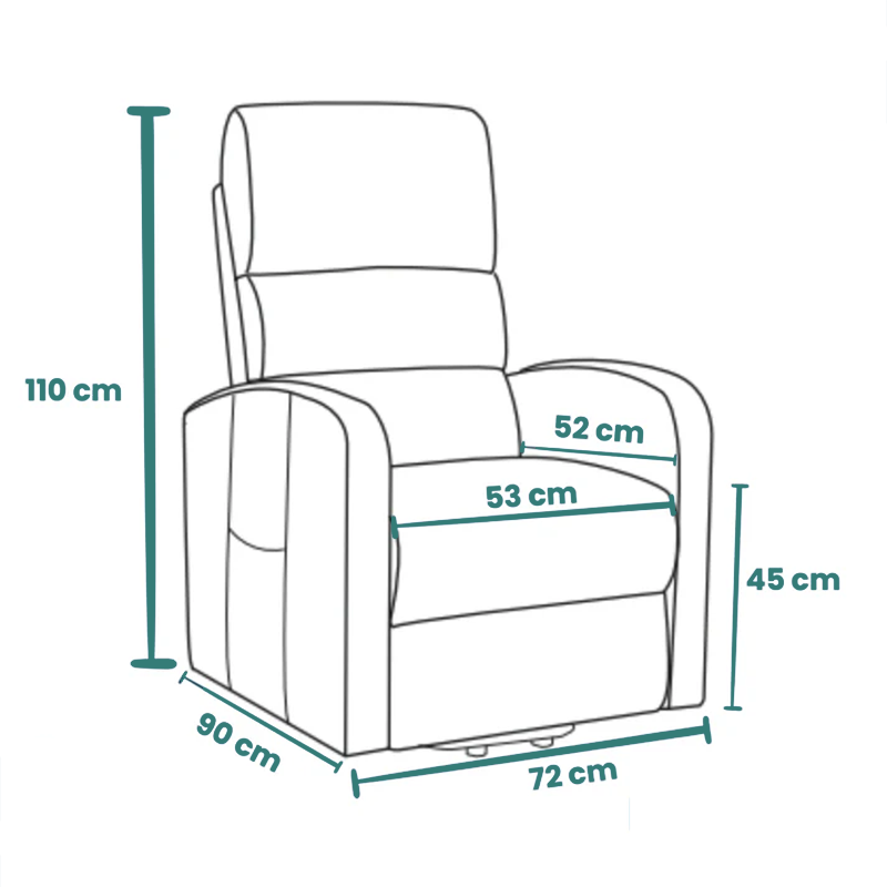 Fauteuil Releveur Premium - 3 Moteurs - Gris Clair - Modèle Sérénité